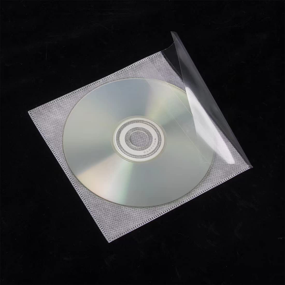 Lsenrioy 50pcs PVC Plastic CD/DVD Sleeves, Clear Transparent, Anti